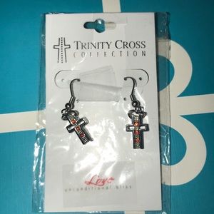 trinity cross earring